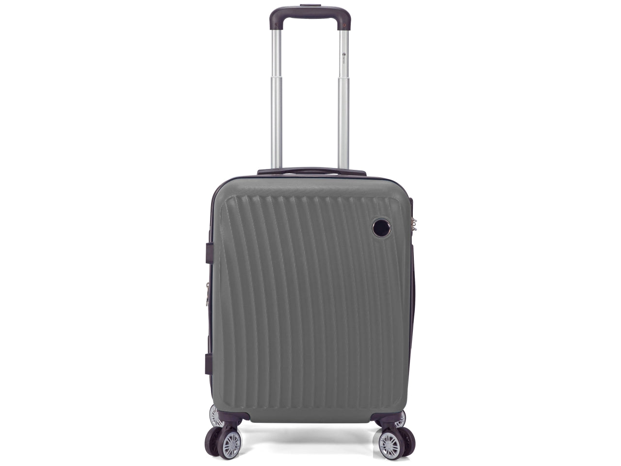 Trolley in abs con 4 ruote doppie espandibile grigio set da 3 trolley