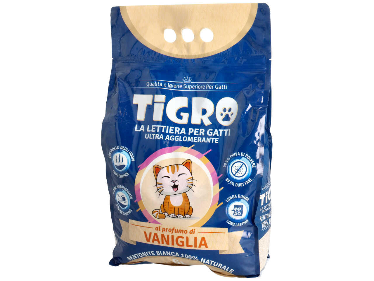 Tigro lettiera per gatti 6lt vaniglia