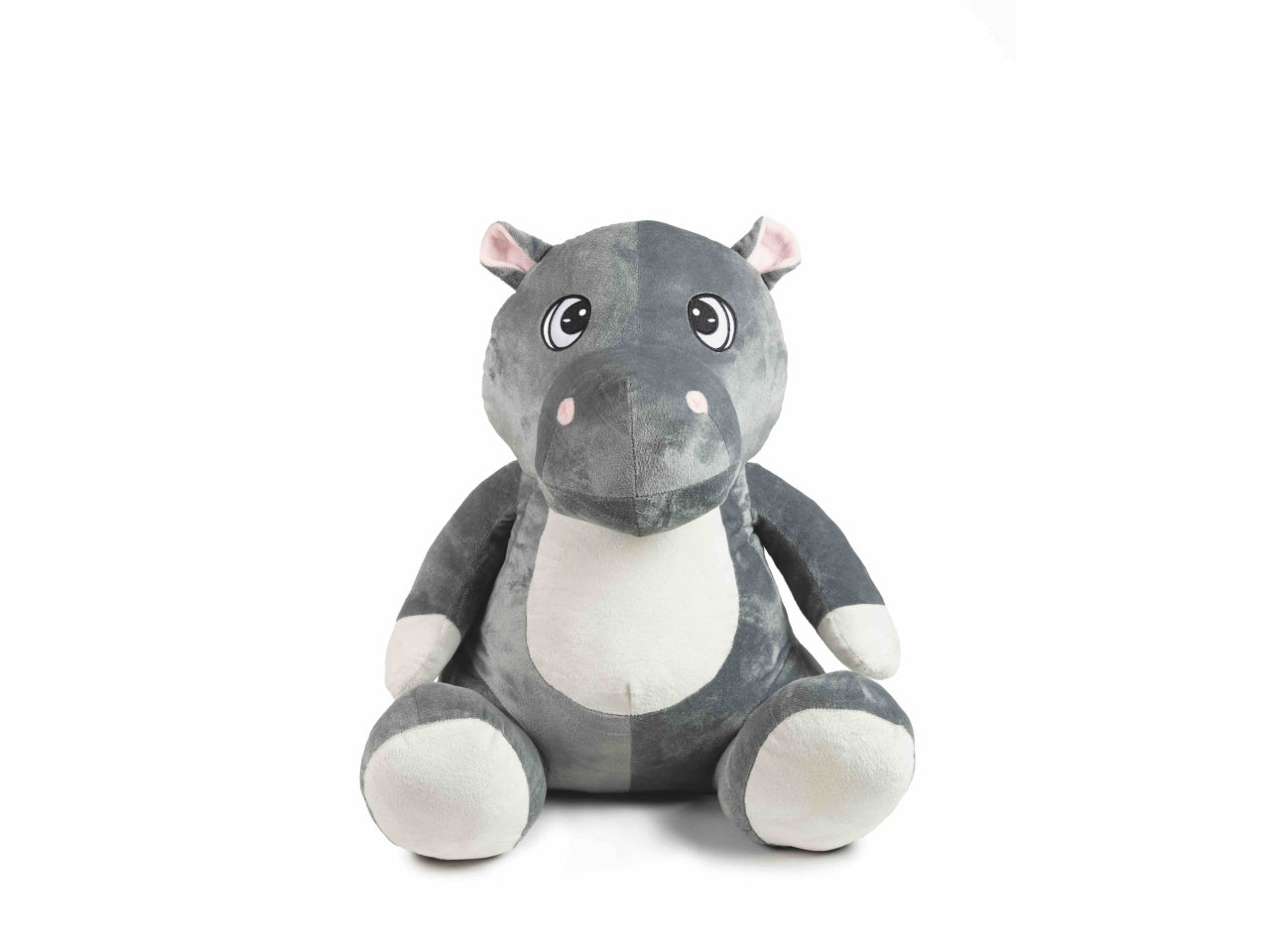 Peluche Ippopotamo seduto 55cm occhi ricamati cartoon