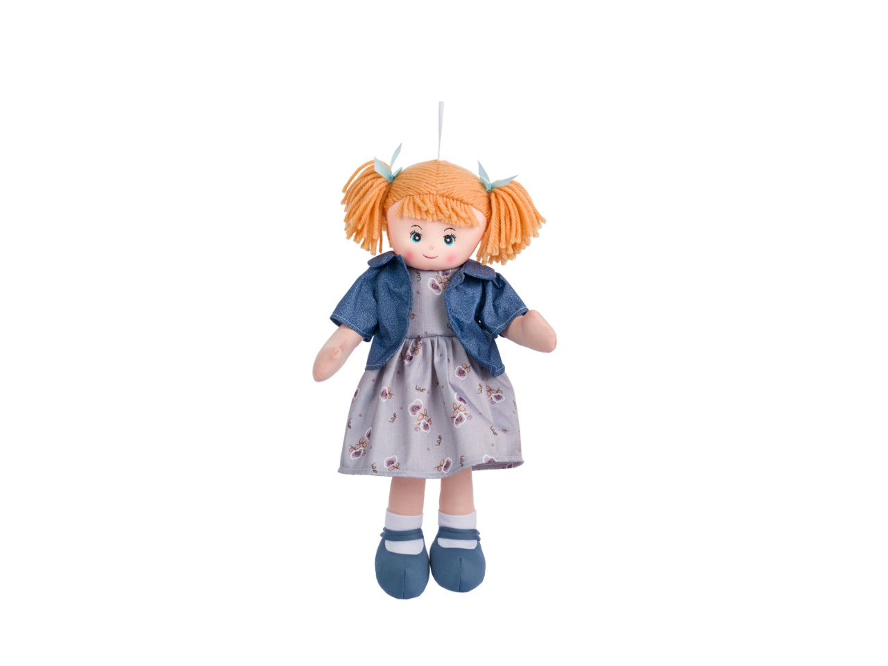 Bambola di pezza 50cm c/giacchetta in denim