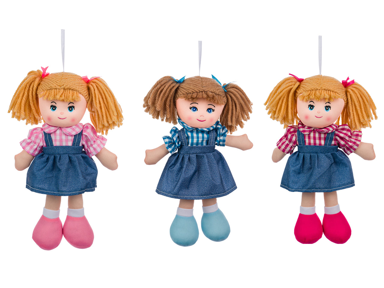 Bambola pezza 30cm c/giacchetta denim in disp 12pz