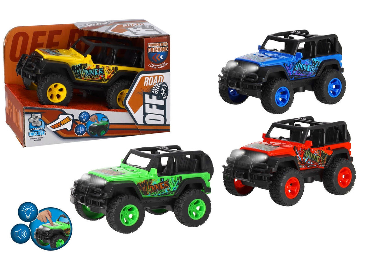 Auto fuoristrda a frizione con luci e suoni try-me, 4 colori assortiti