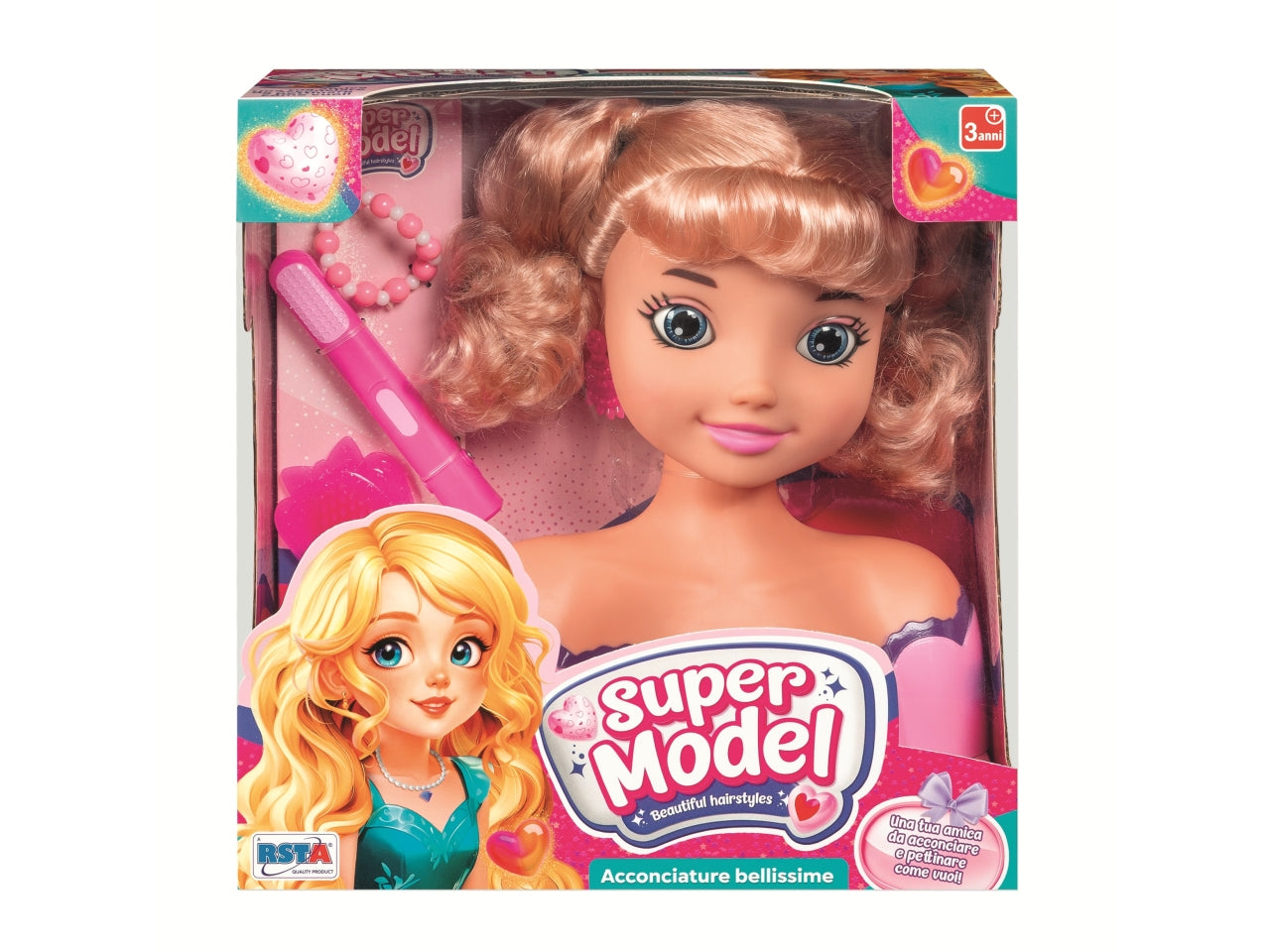 Super model testa pettinabile con accessori