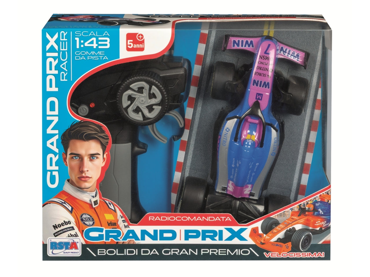 Mini radiocomando formula racer, 4 funzioni in 3 assortimenti