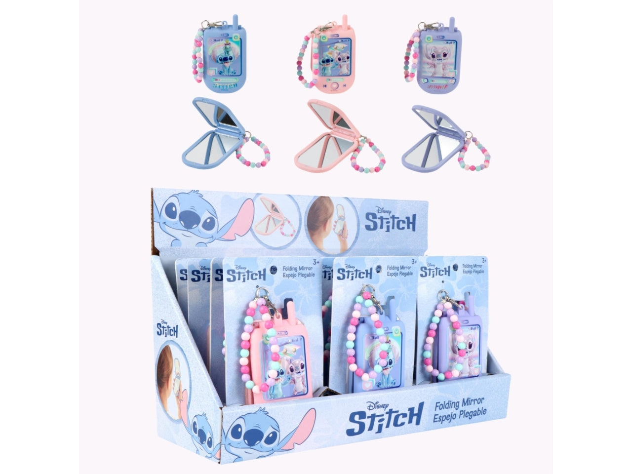 Stitch specchietto a forma di cellulare, assortiti