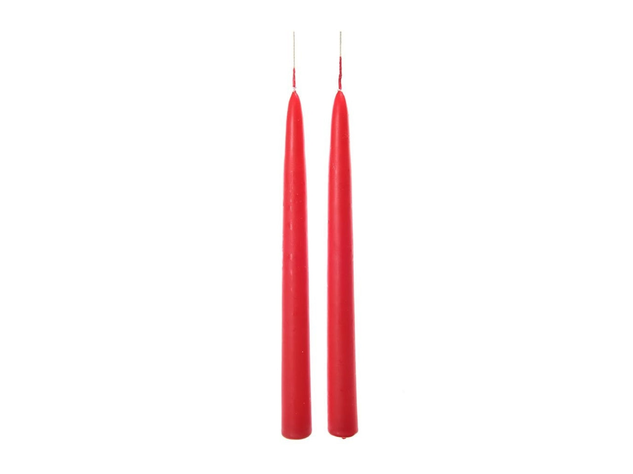Candela stelo 29x2,2cm 2 pezzi rosso lucido