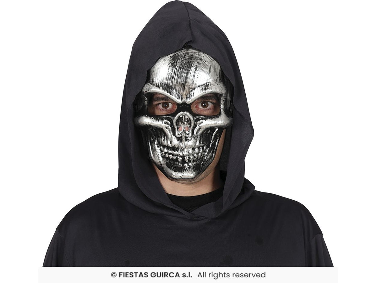 Maschera teschio in pvc grigia