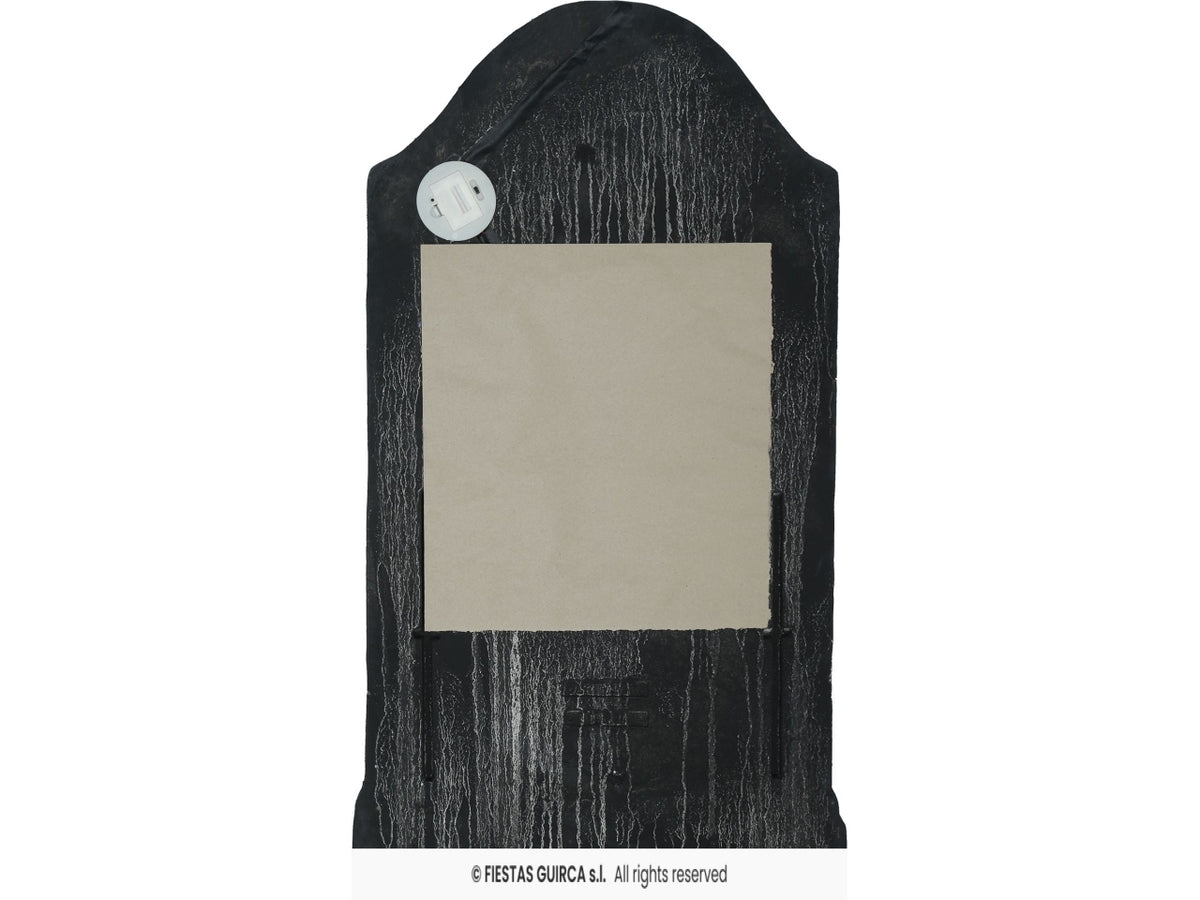 Lapide teschio pirata in pvc 90x50cm con luce e suono