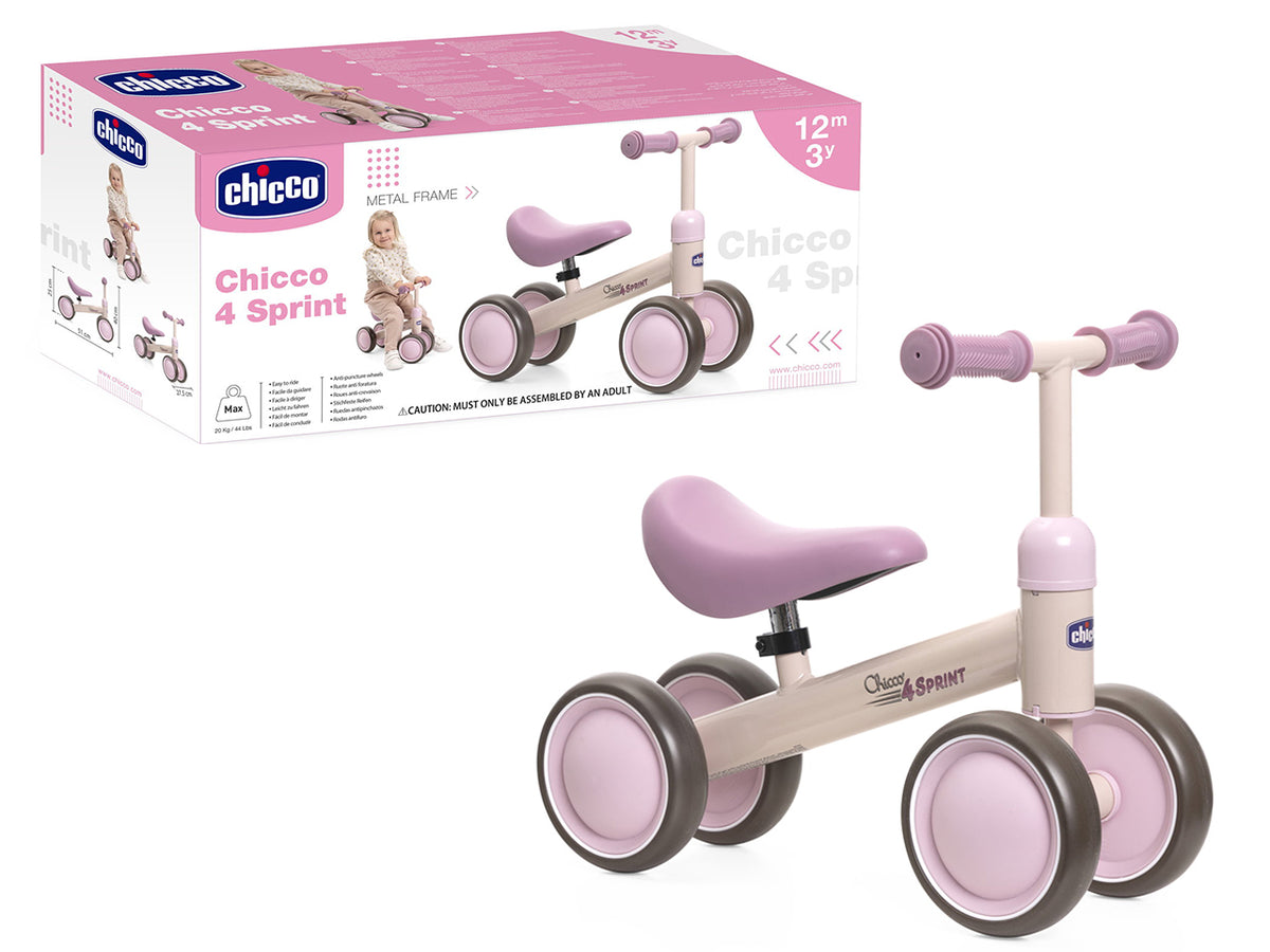 Gioco cavalcabile bici 4 rosa