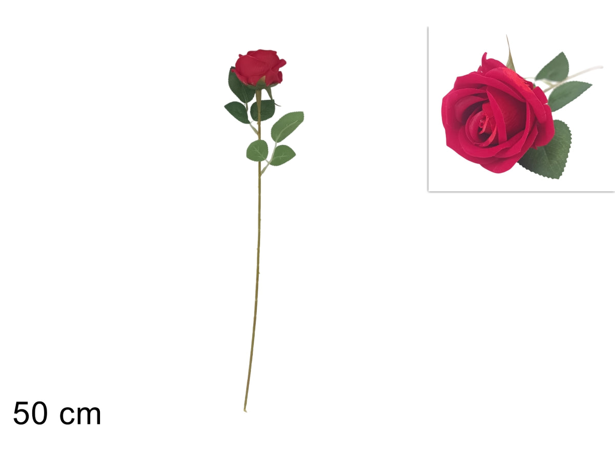 Ramo 50cm rosa rossa