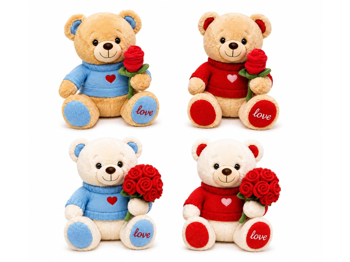 Peluche orso Teddy con maglioncino 15cm