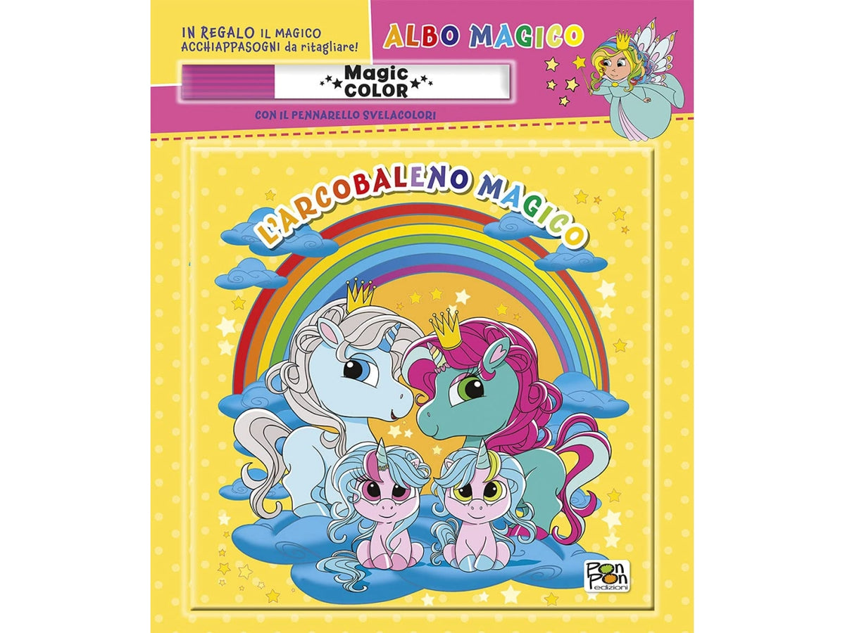 Unicorni albo magico l'arcobaleno magico