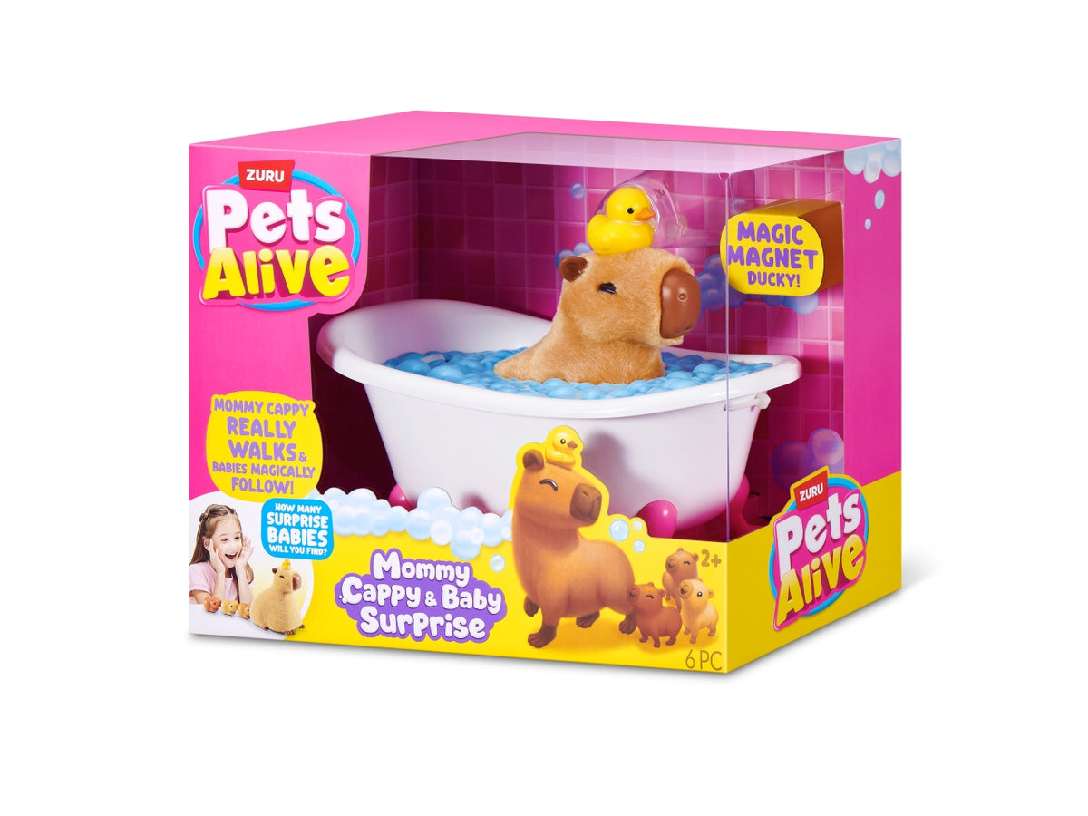 Mommy e baby surprise capybara