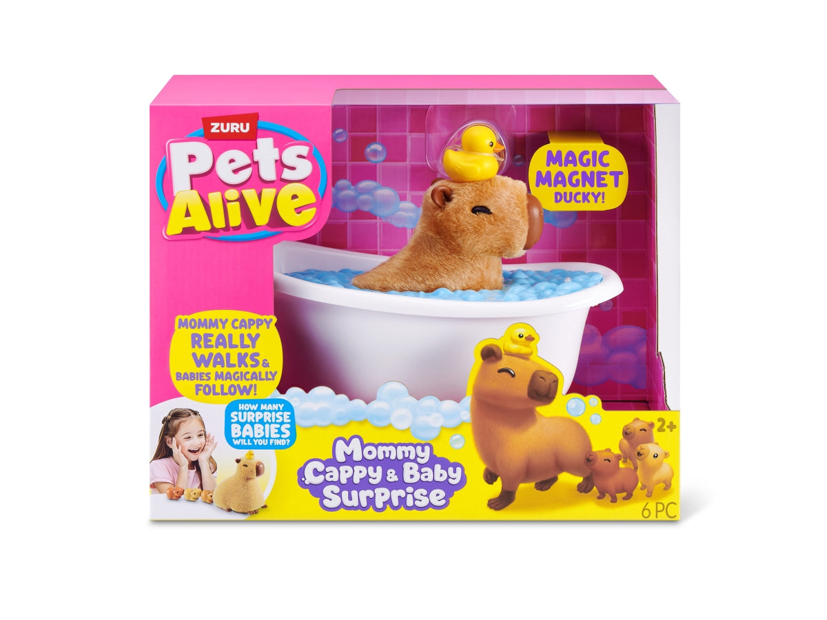 Mommy e baby surprise capybara