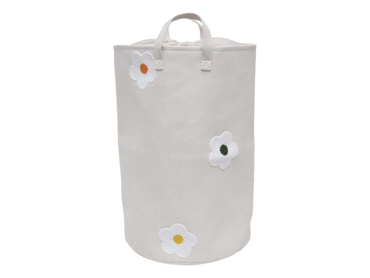 Portabiancheria tondo mimi' cream tessuto crema, d.35x55cm