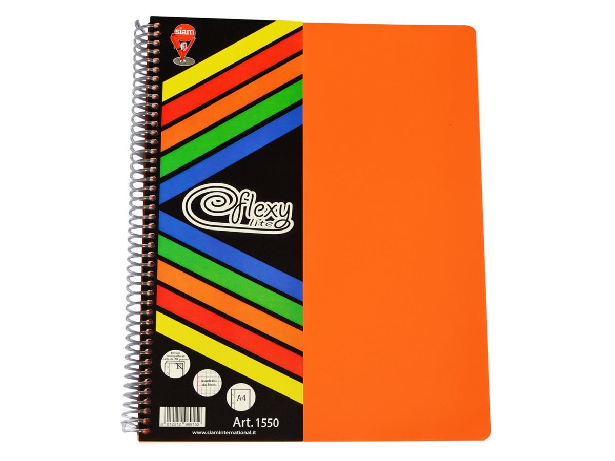 Quaderno flexi lite righe a4 spirale plas.80ff