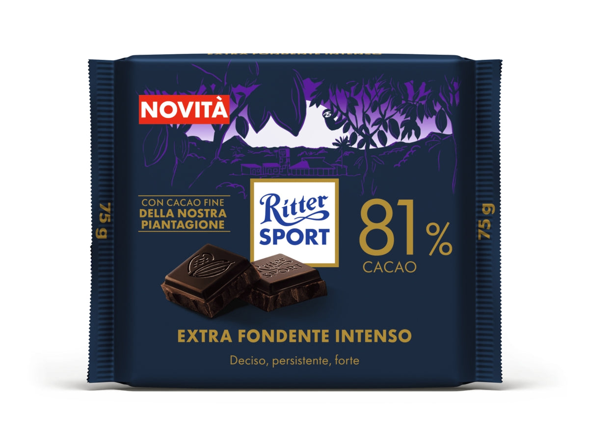 Ritter sport tavoletta 75gr extra fondente intenso 81%