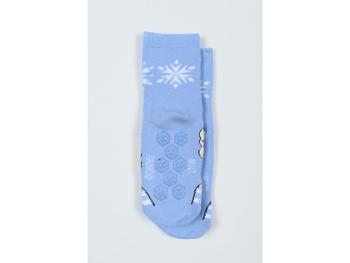 Frozen calzini spugna antiscivolo 23/26 azzurro