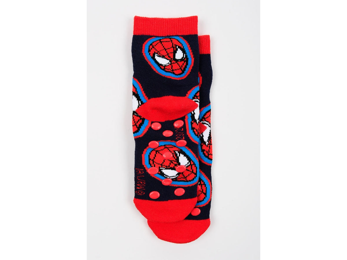 Spiderman calzini spugna antiscivolo 27/30 blu navy