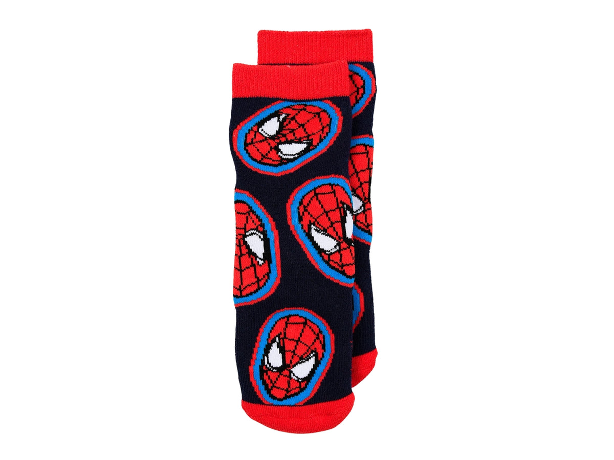 Spiderman calzini spugna antiscivolo 31/34 blu navy