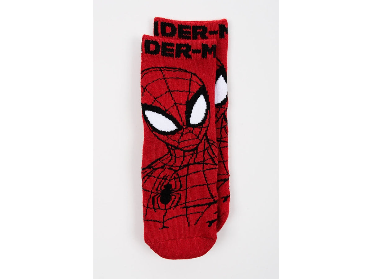 Spiderman calzini spugna antiscivolo 27/30 rosso