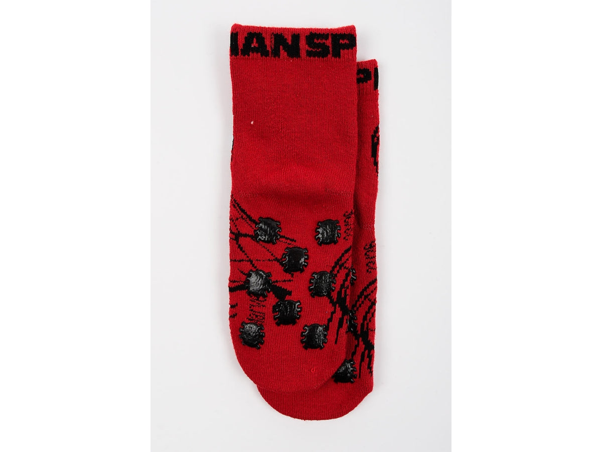 Spiderman calzini spugna antiscivolo 31/34 rosso