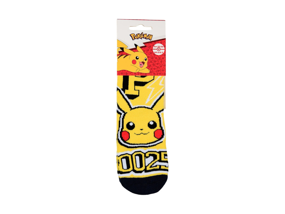Pokemon calzini spugna antiscivolo 23/26 giallo