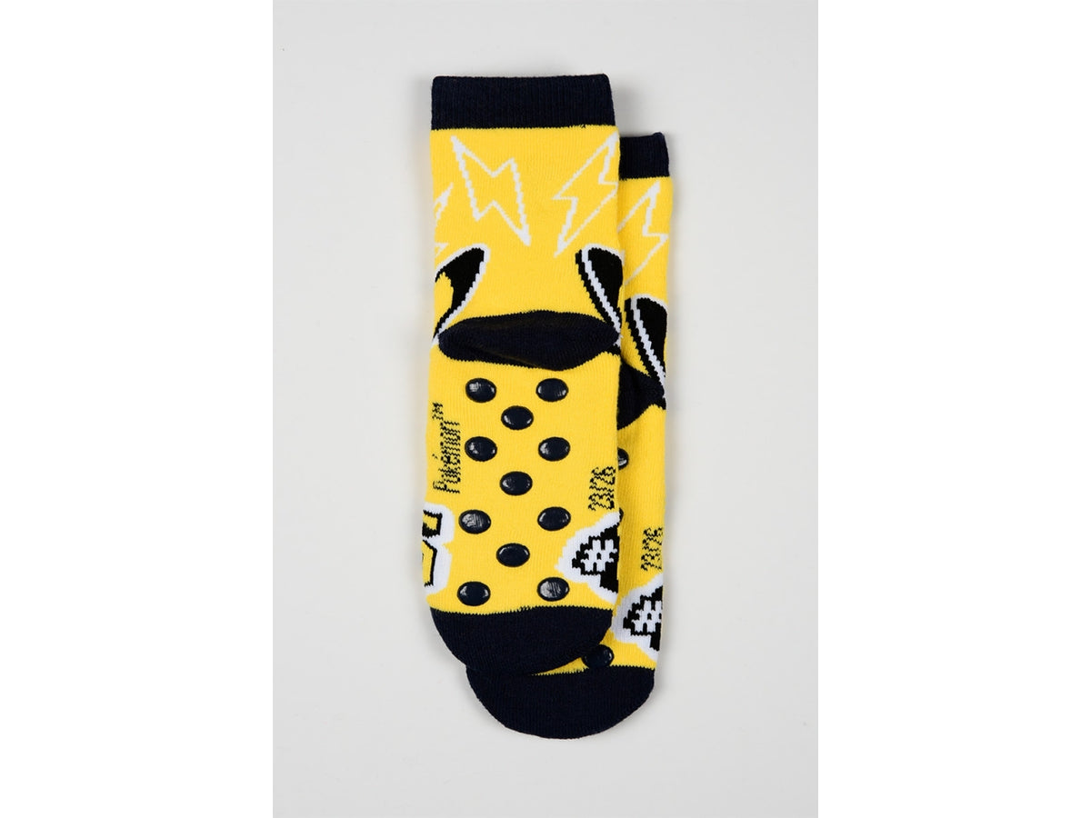 Pokemon calzini spugna antiscivolo 31/34 giallo