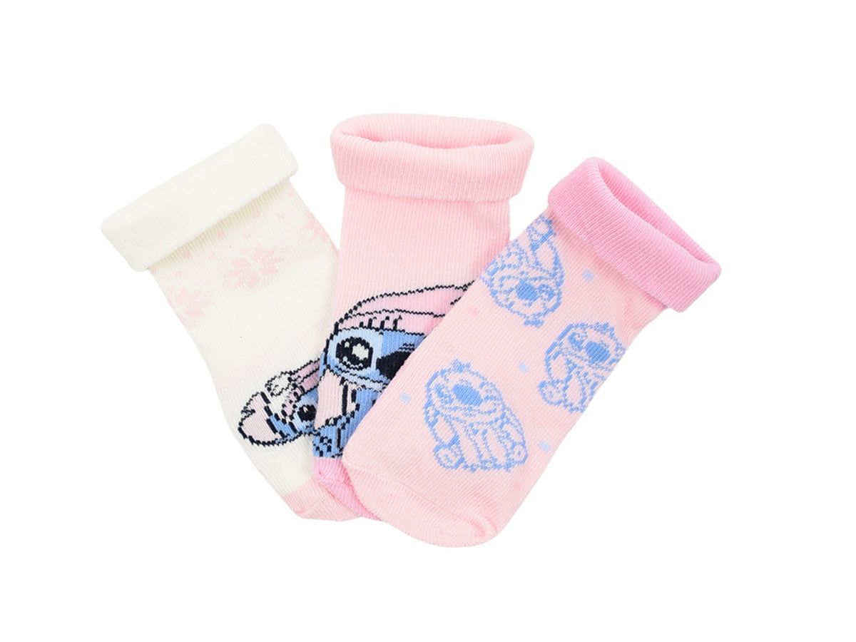 Lilo e Stitch confezione 3 calzini con risvolto 62% cotone 0/6 mesi