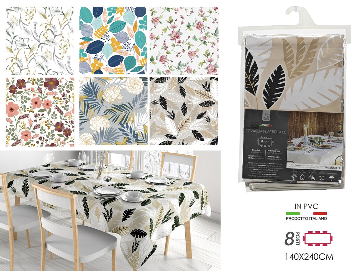 Tovaglia pvc fantasia 140x240cm, 8 assortimenti