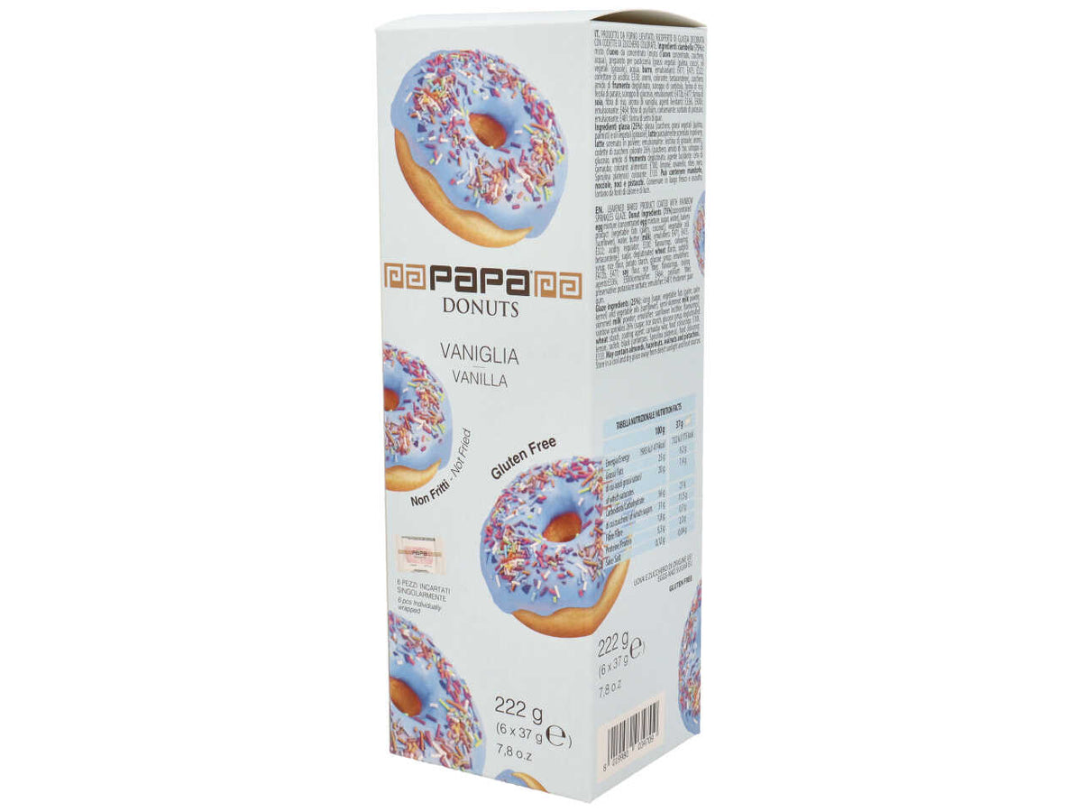Papa donuts vaniglia celeste set 6pz