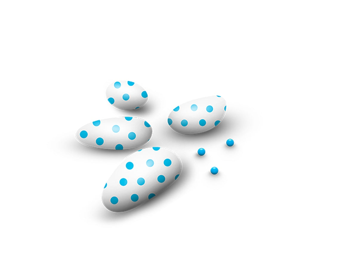 Papa cofanetto al cioccolato pois celeste 500gr