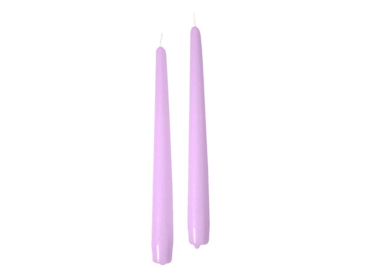 Candela conica 25cm 10pz viola polvere