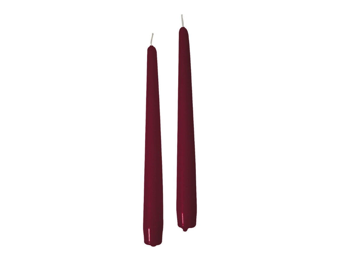 Candela conica 25cm 10pz bordeaux