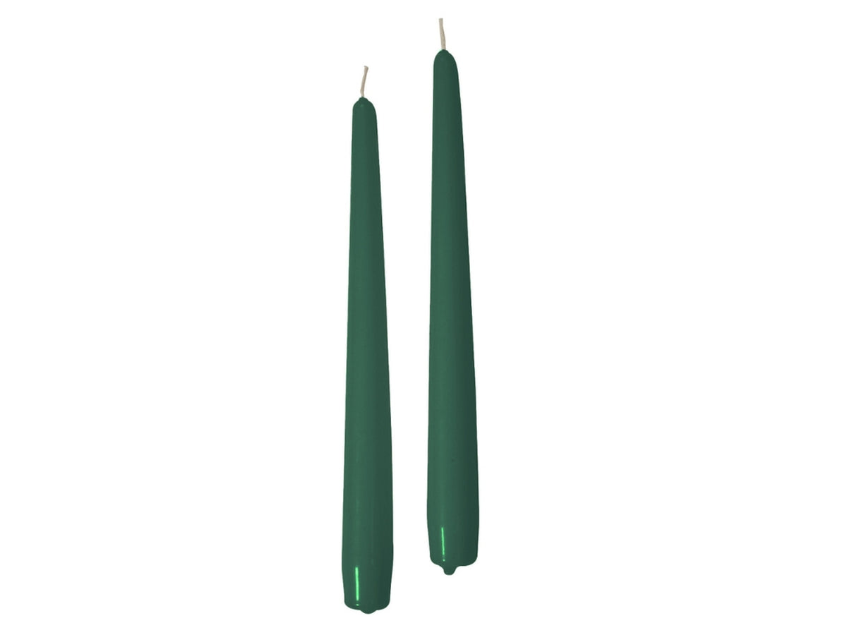 Candela conica 25cm 10pz verde scuro