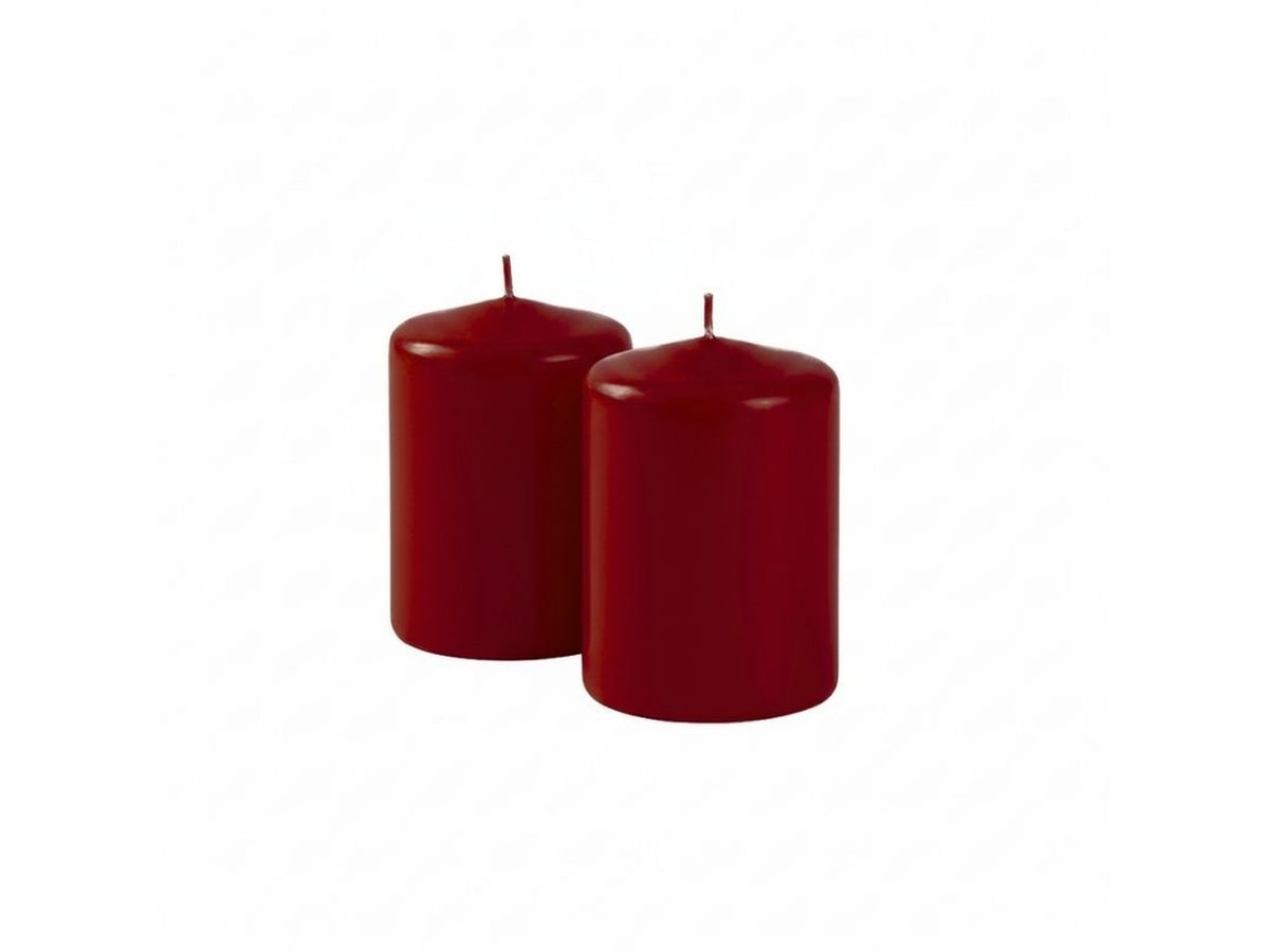 Candela moccolo7x10cm 4pz ristho' bordeaux