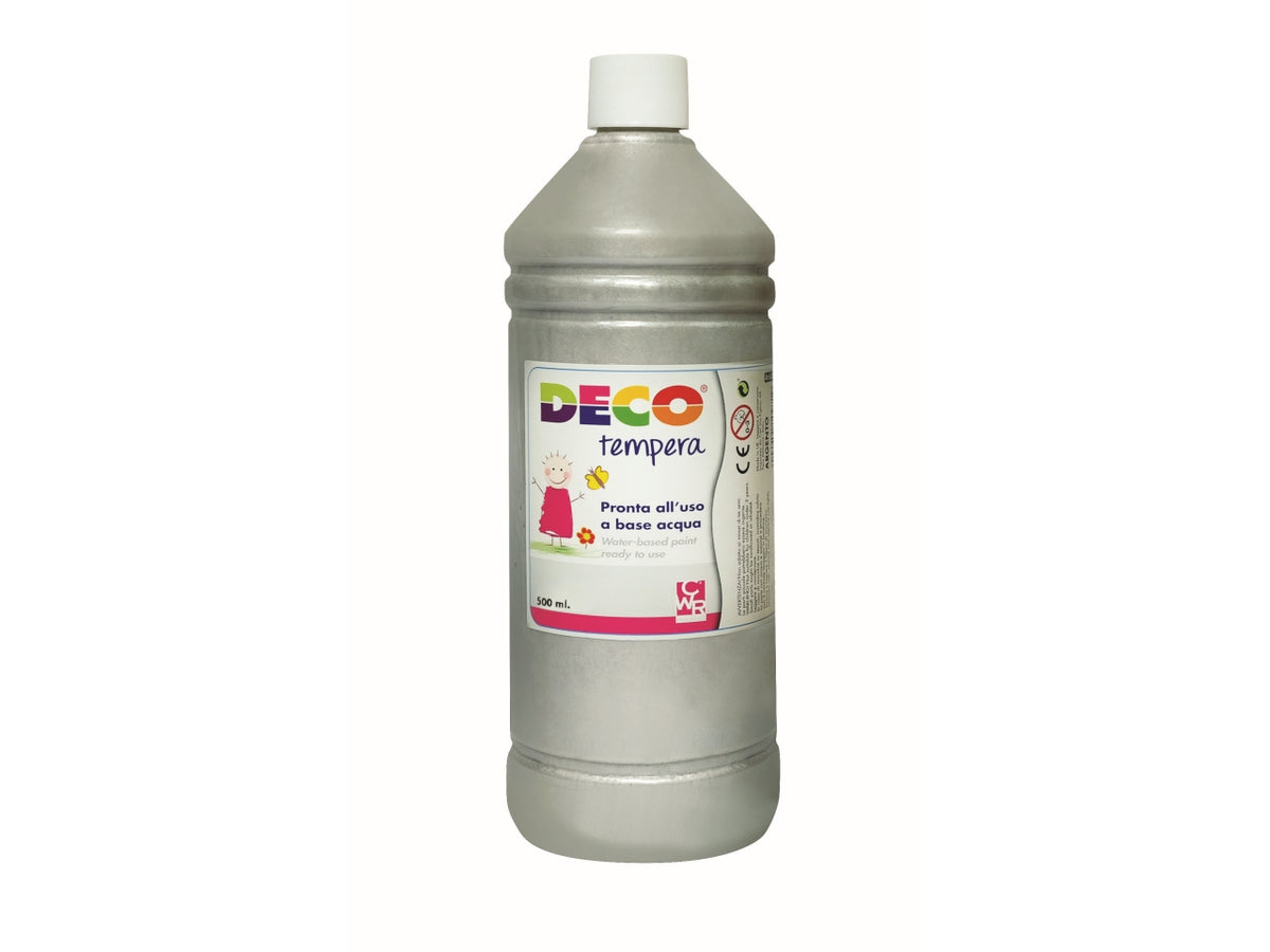 Tempera flacone 500ml argento