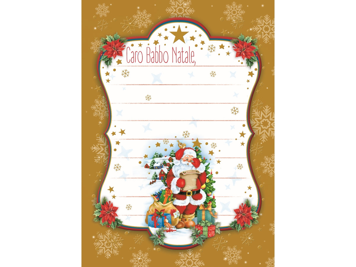 Letterina per Babbo Natale in scatola da 24 pezzi
