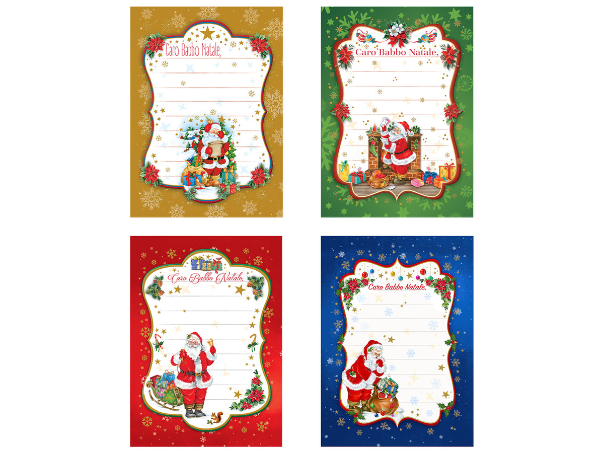 Letterina per Babbo Natale in scatola da 24 pezzi