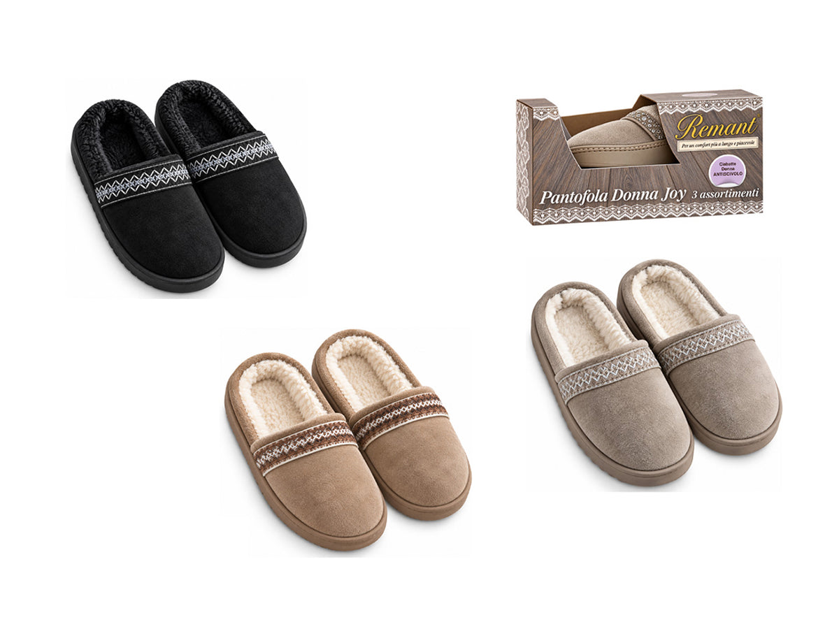Pantofola donna joy taglia dalla 36 alla 41, colori assortiti