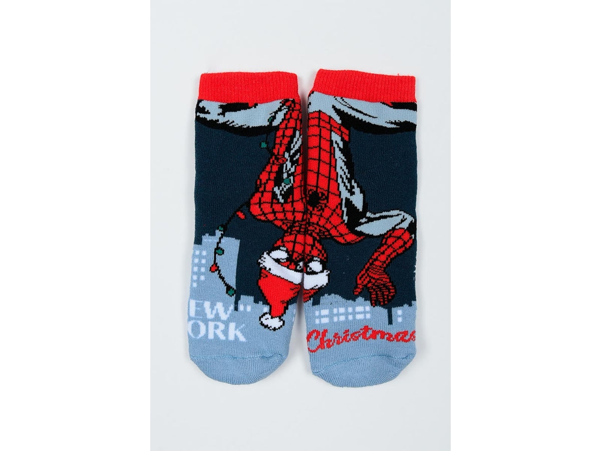 Spiderman calze antiscivolo taglia 27/30 blu