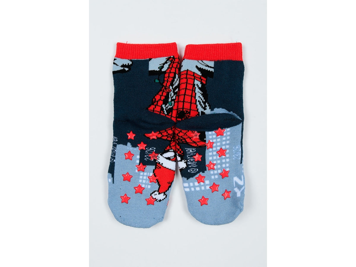 Spiderman calze antiscivolo taglia 31/34 blu