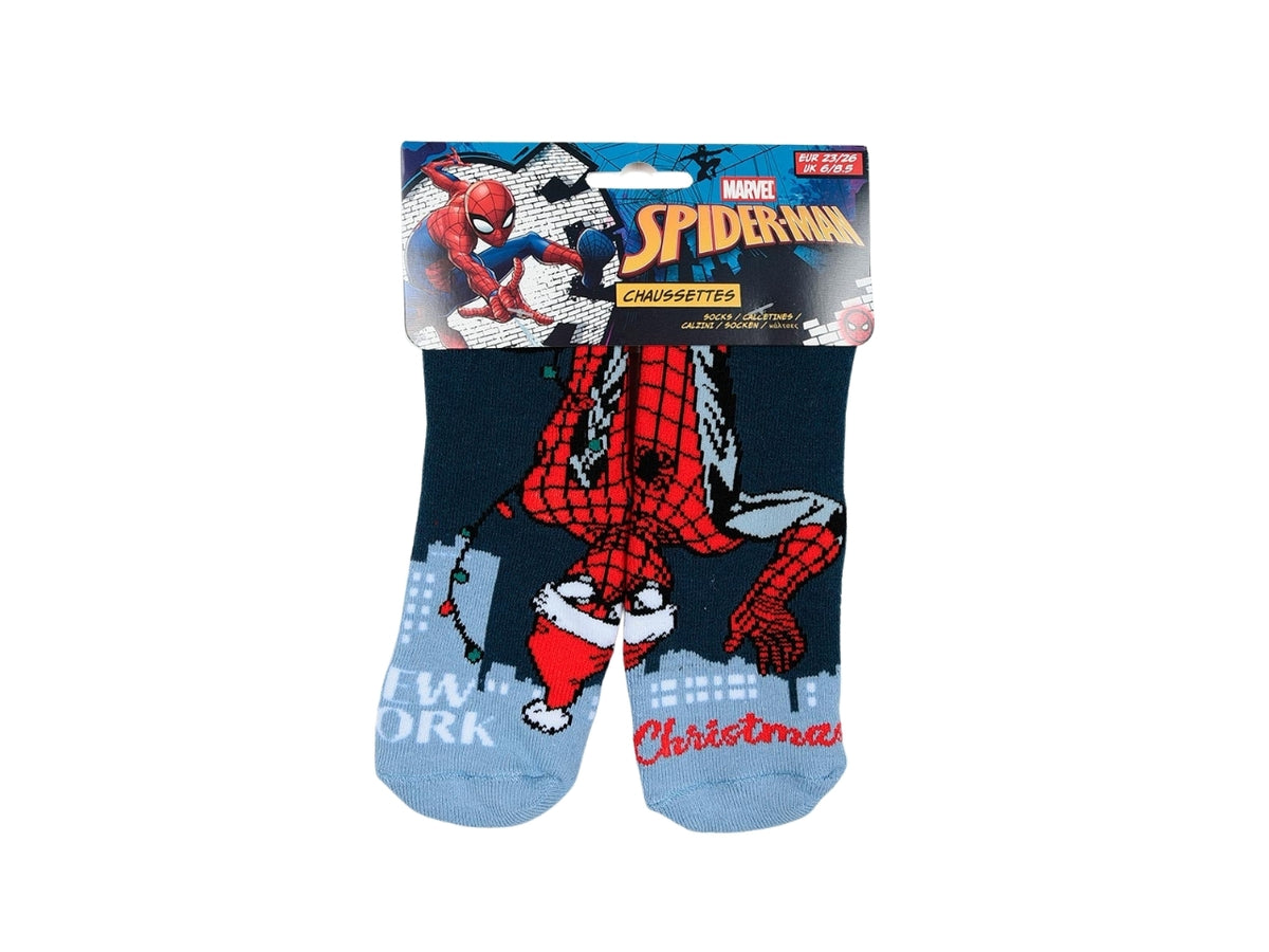 Spiderman calze antiscivolo taglia 31/34 blu