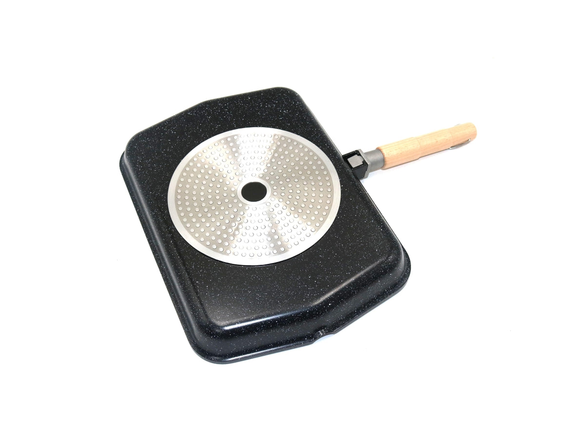 Super grill rettangolare 1 manico 40x30cm induzione