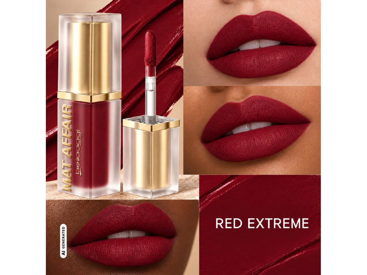 Bellaoggi mat affair, rossetto liquido effetto mat colore nÂ° 335 red extreme