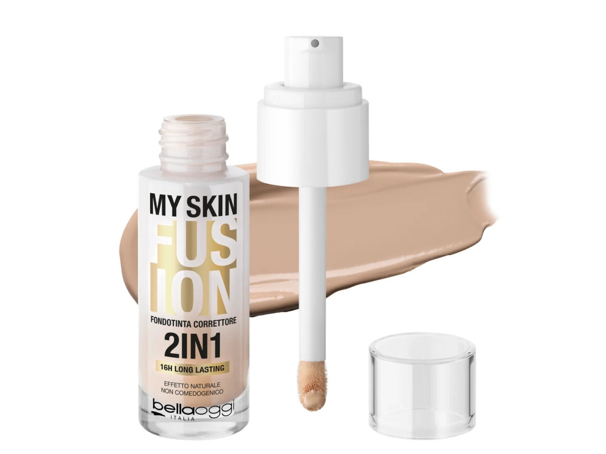Bellaoggi my skin fusion foundcealer, fondotinta correttore nÂ° 02C golden sand