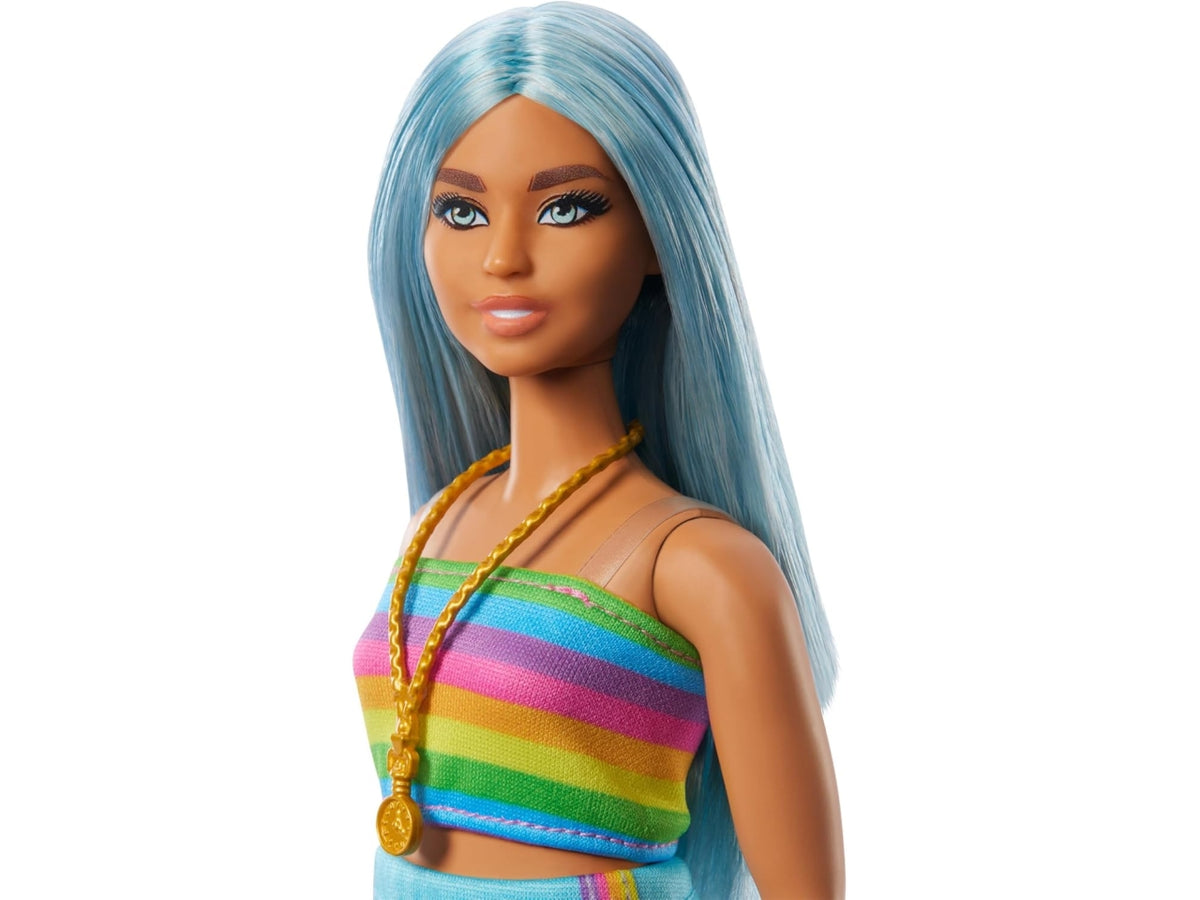 Barbie fashion con capelli blu