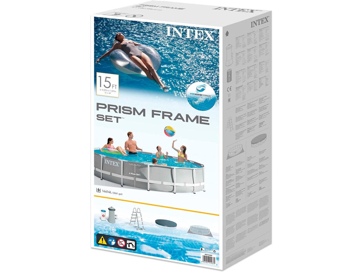 Intex piscina prisma frame con pompa e filtro 457x107cm