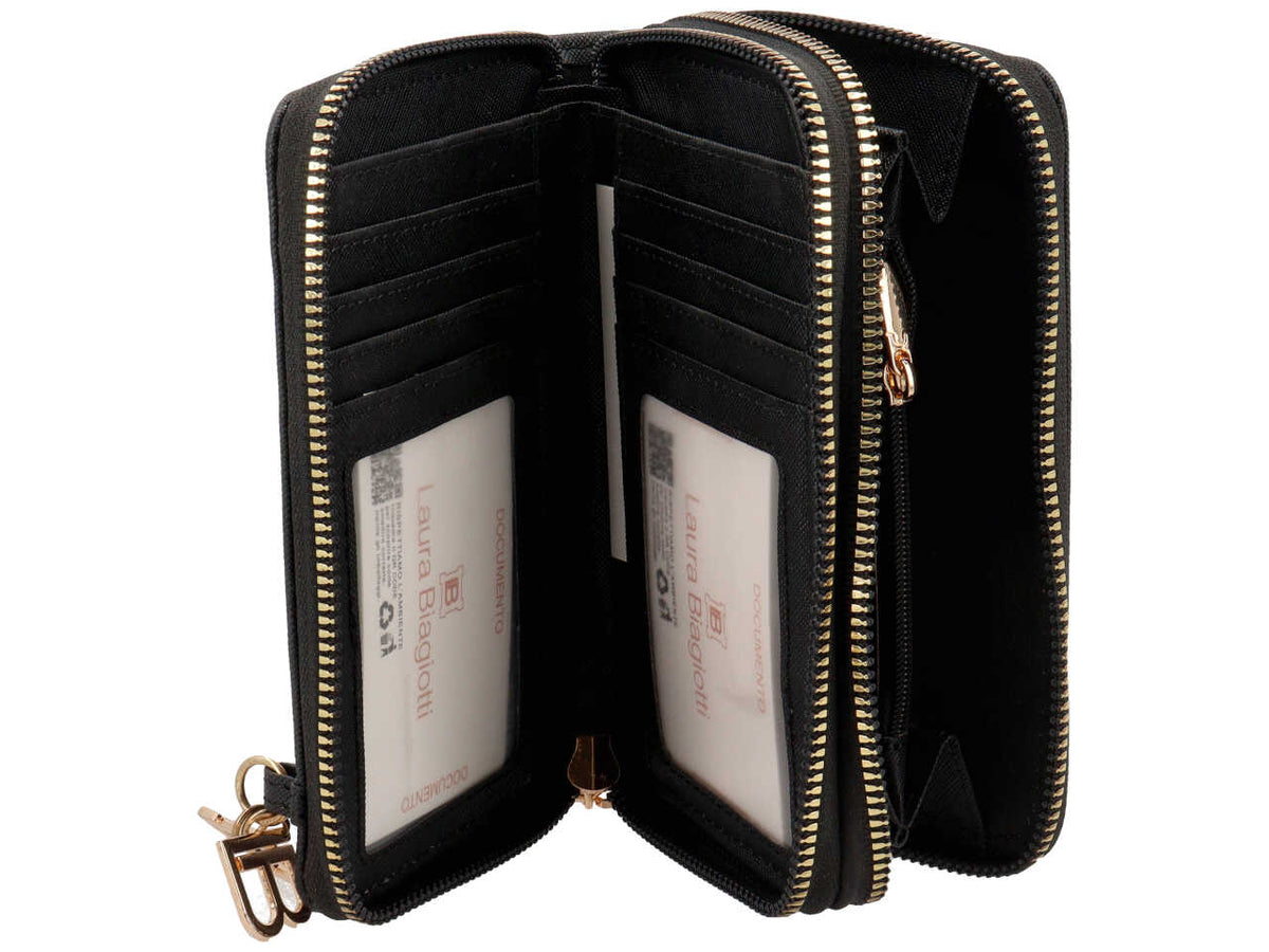 Laura Biagiotti portafogli fleurette mod.6 nero