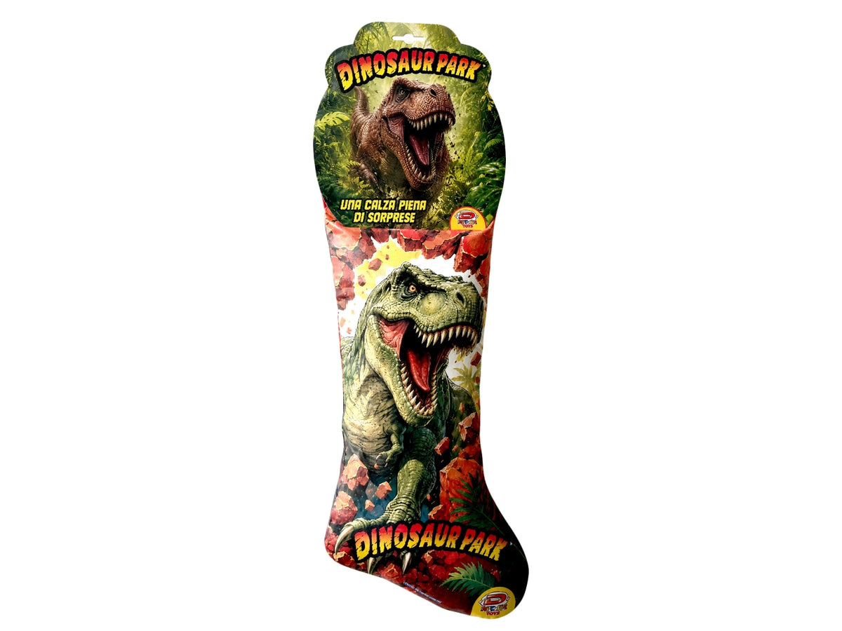 Calza per la befana dino con giochi